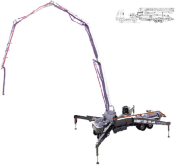 Передвижные бетононасосы с распределительной стрелой